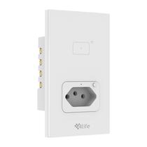 Interruptor Smart de Parede 4LIFE FLT11GZW Zigbee 1 Gang + Socket - White