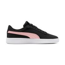 Tenis Puma Smash Feminino Preto/Rosa 392039-04