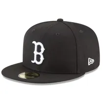 Bone New Era MLB 59FIFTY Boston Red Sox Preto- Branco 7 5-8