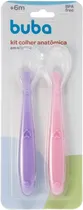 Kit Colher Anatômica En Silicone Buba - 13916 (Rosa e Lila)
