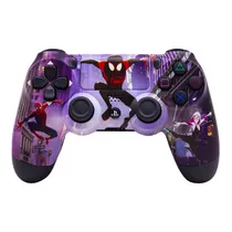 Controle Sem Fio Dualshock 4 para Playstation 4 (PS4) Recarregável Wireless - Spiderman Roxo Claro