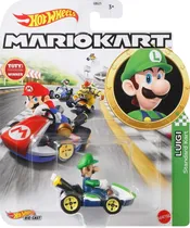 Carrinho Luigi Hot Wheels Mario Kart Mattel - GLP37