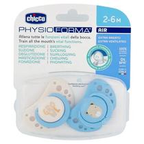 Chicco Nursery Chupete Micro Physio Air Azul Sil 2 PCS Detalles En El Producto 2-6M Azul