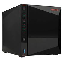 Servidor Nas Storage Asustor AS5304T Intel Celeron de 1.5GHZ / 4GB de Ram / 4 Baias / USB / Lan - Preto