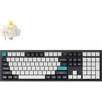 Teclado Gamer Mecanico Keychron Q6 Max RGB Sem Fio Switch Yellow - Preto (Ingles)