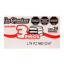 Alfajor Las Colonias Recheio Doce de Leite Cobertura Chocolate Ao Leite 24X65G