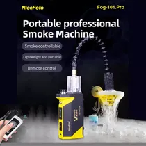 Máquina de Neblina Portátil Nicefoto FOG-101PRO Máquina de Fumaça Gelo Seco-Controle Remoto
