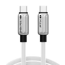 Cabo USB-C p/ USB-C FTX 1MT CT-CM240-ZSW1 Branco Carga Rapida p/Iph 15PRO Max