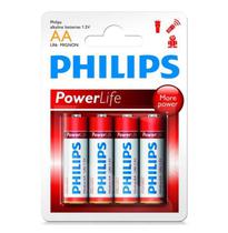 Pilha Alcalina Philips AA com 4