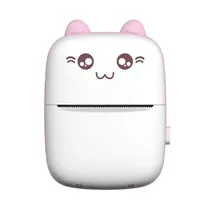 Mini Impresora Portatil Printer Instantenea com Bluetooth - Branco/Rosa