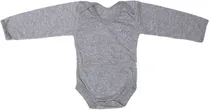 Body para Bebê Con Manga Comprida Upalala - Cinza