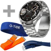 Smartwatch G-Tide Power com Bluetooth - Prata + 2 Pulseiras