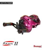 Sumax Pesca Accesorios Akita AKT-PK-7000R Aluminio Manivela: 120YDS/14LBS Rosado