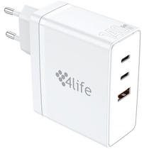 Adaptador de Tomada 4LIFE FL75140CCAGW USB/2 USB-C de 140 Watts - Branco