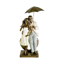 Figura Decorativa de Pareja Concepts 437-4211342 30.5 CM Beige - Dorado