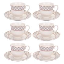 Xicara para Cafe de Porcelana 180ML com 6PC