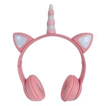 Fone de Ouvido JST-J47 Unicornio / Bluetooth / LED / Pink