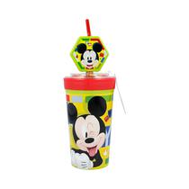 Vaso Con Pajita Stor Disney Mickey Mouse 44242 Verde/Rojo 475ML