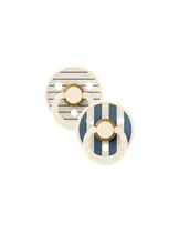 Bibs Set Chupete Caucho Ivory Steel 1