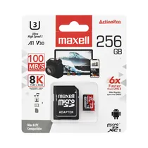 Memoria Micro SD Maxell 256GB U3 100MB/s