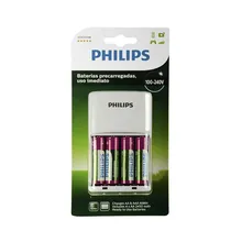 Cargador de Pila Philips SCB2445NB/97 + Pila AA X4 2450MAH
