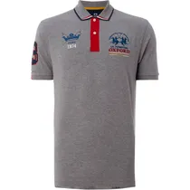 Camiseta La Martina Polo Masculino s.Eq.KMP323 04 Oxford - Cinza