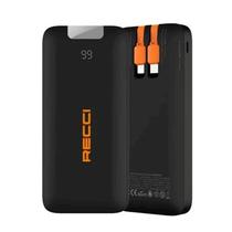 Carregador Portatil Power Bank Recci RPB-N42 Shadow / 10000MAH / 2.4A - Preto