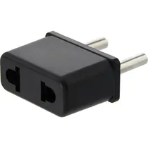 Adaptador de Tomada Americana para Satélite do Paraguai AZ-0003 Kit X 4 - Preto