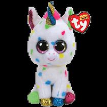 TY Peluches TY Beanie Boos Harmonie Unicornio Moteado Mediano Tela Poliester 3 Anos + Multicolor