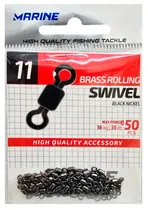 Girador Marine Sports 11 Brass Rolling Black Nickel com 50 Pçs