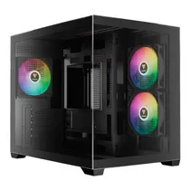 Gabinete Gamdias Aura GC10M Black 3FAN Argb