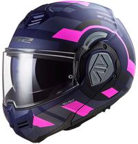 Capacete para Moto LS2 Advant Velum FF906 - Tamanho M (57-58) - Azul/Rosa