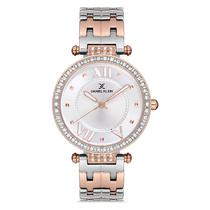 Relogio Analogico Feminino Daniel Klein DK.1.12744-1 Premium Ladies / Pulseira de Aco Inoxidavel - Prata/Rose Gold