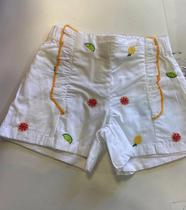 Chicco Fashion Short Fem Frutas Tela 6M+ Blanco