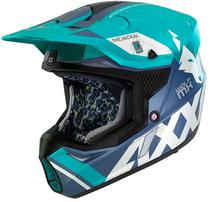 Capacete para Moto Axxis Wolf Jackal C7 - Tamanho M (57-58) - Azul/ Verde