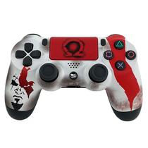 Controle PS4 Playgame Dualshock God Of War Red/Whi