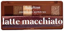 Paleta Sombra Ruby Rose Latte Macchiato HB-F531 - 12.9G (6 Cores)