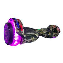 Scooter Eletrico Star Hoverboard 6.5" / Bluetooth / LED 3D / Bolsa - Verde Camuflado