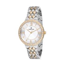 Relogio Analogico Feminino Daniel Klein Premium DK12081-6 - Prata e Dourado