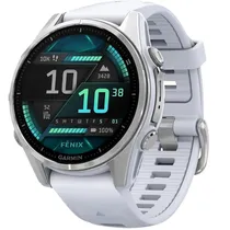 Relogio GPS Garmin Fenix 8 43MM Amoled 010-02903-00 - Silver/Whitestone