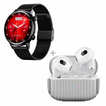 Smartwatch G-Tide Romance + Fone de Ouvido H21 - Preto