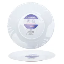 Plato de Vidrio Templado p/Postre Luminarc Blanco 19.5CM