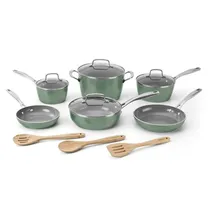 Jogo de Panela Cuisinart Cerâmica Verde-sálvia 13 Peças