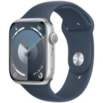 Apple Watch S9 45MM MR9E3LW/A Silver Aluminum Storm Blue Sport Band M/L