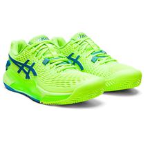 Tenis Asics Feminina 1042A224.300 34.5 Gel Resolution 9 Clay - Hazard Green/Reborn Blue