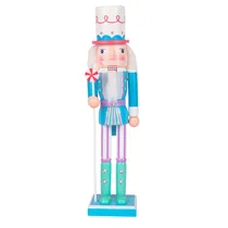 Soldado Natalino Azul Claro Bastao Doce 38CM