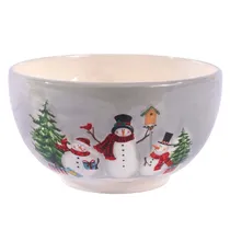 Tigela de Porcelana Boneco de Neve