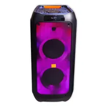 Caixa de Som Speaker Megastar FIESTABOX2000 com Controle Remoto/ Micro / 2X8" / Blue / USB / SD / Aux / Mic / 20000W / LED / 110-220V ~ 50/ 60HZ - Black