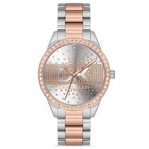 Relogio Analogico Feminino Daniel Klein DK.1.12697-4 Premium Ladies / Pulseira de Aco Inoxidavel - Prata/Rose Gold