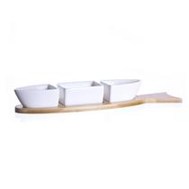 JG de Ceramica para Sushi com Base de Bambu